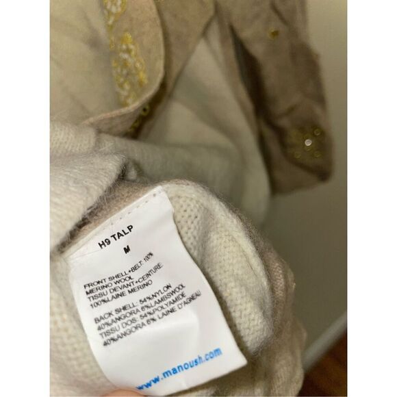 Manoush bedazzled jeweled rhinestone turtle neck sweater Y2K 2000s size medium - Picture 6 of 11